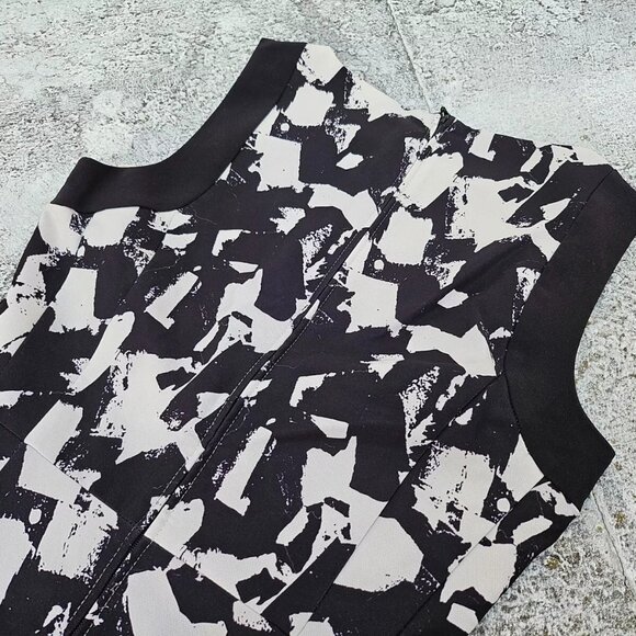 H&M Women Dress Black/White Sleeve Less Knee Length Dress Size 6US - Picture 5 of 10